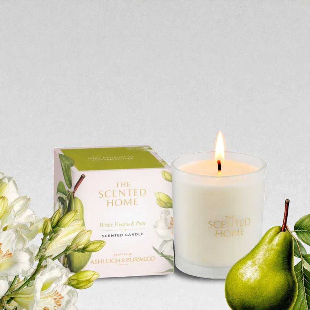 Ashleigh & Burwood White Freesia & Pear Scented Candle Extra Image 1